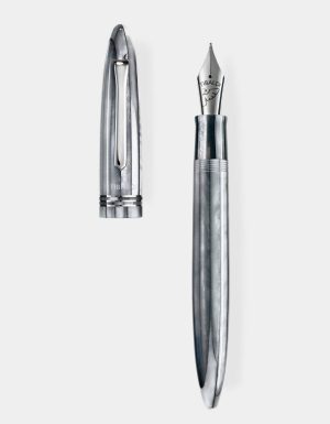 Pearl Mist resin fountain pen with palladium trim