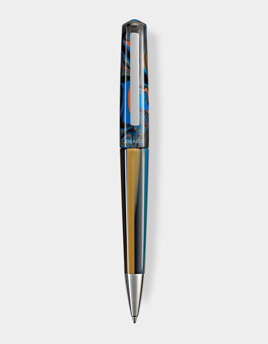 peacock blue resin ballpoint pen